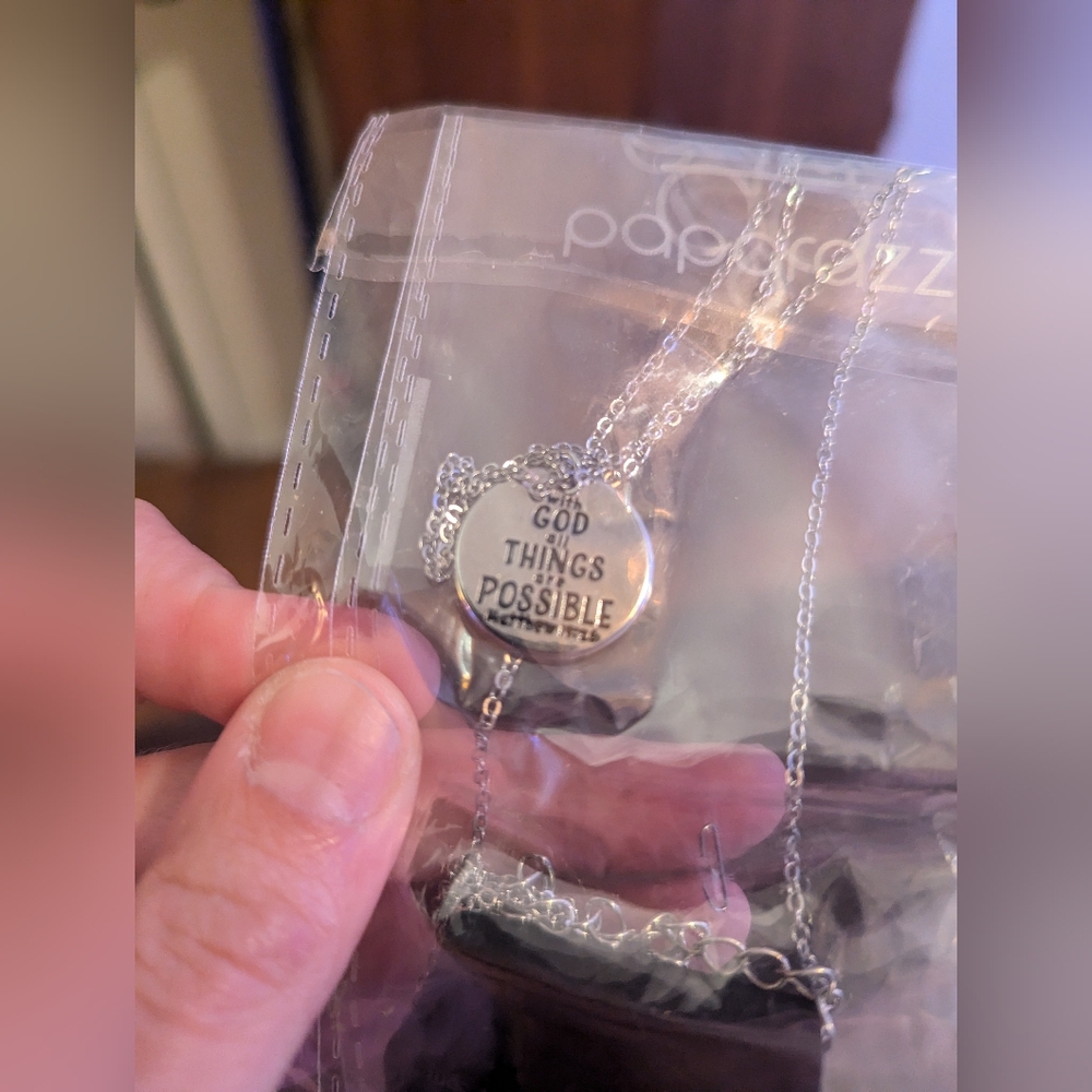 Necklace "With God All Things Are Possible"